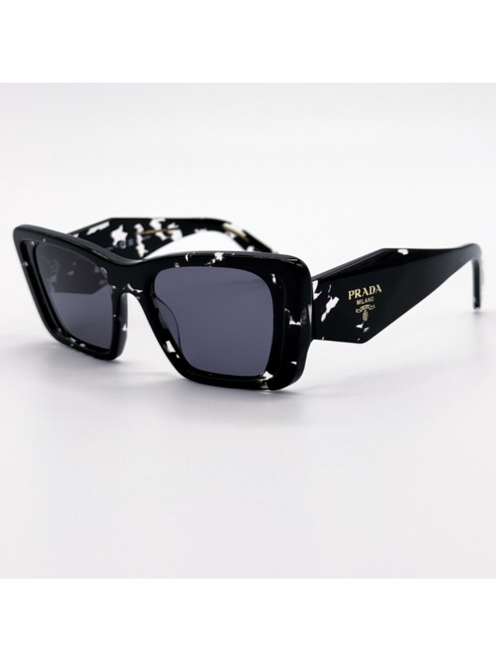 NEW PRADA SUNGLASSES PR08YS 15S5Z1 BLACK WHITE WOMEN EYEWEAR PR 08YS, SPR 08Y
